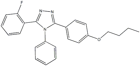 butyl 4-[5-(2-fluorophenyl)-4-phenyl-4H-1,2,4-triazol-3-yl]phenyl ether Struktur