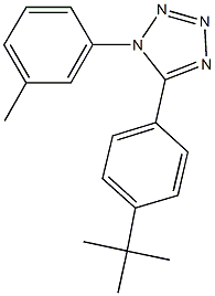 5-(4-tert-butylphenyl)-1-(3-methylphenyl)-1H-tetraazole Struktur