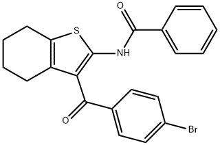 N-[3-(4-bromobenzoyl)-4,5,6,7-tetrahydro-1-benzothien-2-yl]benzamide Struktur