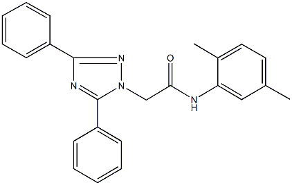 N-(2,5-dimethylphenyl)-2-(3,5-diphenyl-1H-1,2,4-triazol-1-yl)acetamide Struktur