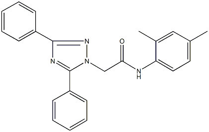 N-(2,4-dimethylphenyl)-2-(3,5-diphenyl-1H-1,2,4-triazol-1-yl)acetamide Struktur