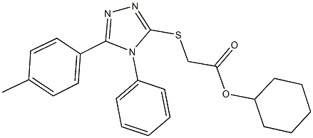 cyclohexyl {[5-(4-methylphenyl)-4-phenyl-4H-1,2,4-triazol-3-yl]sulfanyl}acetate Struktur