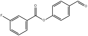 4-formylphenyl 3-fluorobenzoate Struktur