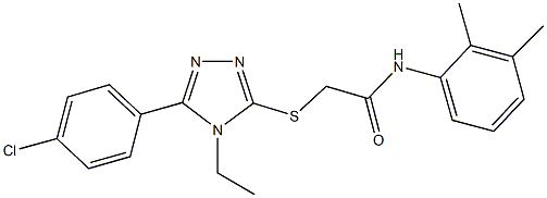 2-{[5-(4-chlorophenyl)-4-ethyl-4H-1,2,4-triazol-3-yl]sulfanyl}-N-(2,3-dimethylphenyl)acetamide Struktur