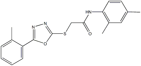 N-(2,4-dimethylphenyl)-2-{[5-(2-methylphenyl)-1,3,4-oxadiazol-2-yl]sulfanyl}acetamide Struktur