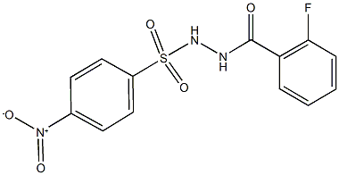 N'-(2-fluorobenzoyl)-4-nitrobenzenesulfonohydrazide Struktur