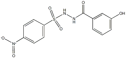 N'-(3-hydroxybenzoyl)-4-nitrobenzenesulfonohydrazide Struktur