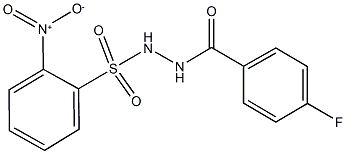 N'-(4-fluorobenzoyl)-2-nitrobenzenesulfonohydrazide Struktur