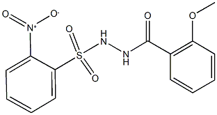 2-nitro-N'-(2-methoxybenzoyl)benzenesulfonohydrazide Struktur