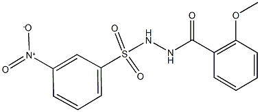 3-nitro-N'-(2-methoxybenzoyl)benzenesulfonohydrazide Struktur