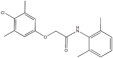 2-(4-chloro-3,5-dimethylphenoxy)-N-(2,6-dimethylphenyl)acetamide Struktur