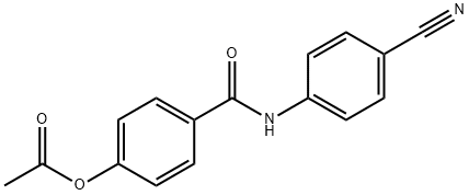 4-[(4-cyanoanilino)carbonyl]phenyl acetate Struktur