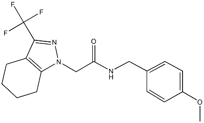 N-(4-methoxybenzyl)-2-[3-(trifluoromethyl)-4,5,6,7-tetrahydro-1H-indazol-1-yl]acetamide Struktur