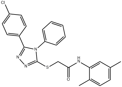 2-{[5-(4-chlorophenyl)-4-phenyl-4H-1,2,4-triazol-3-yl]sulfanyl}-N-(2,5-dimethylphenyl)acetamide Struktur