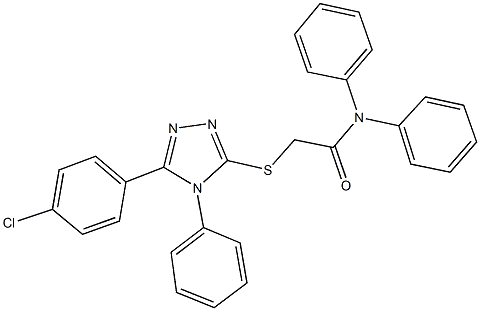 2-{[5-(4-chlorophenyl)-4-phenyl-4H-1,2,4-triazol-3-yl]sulfanyl}-N,N-diphenylacetamide Struktur