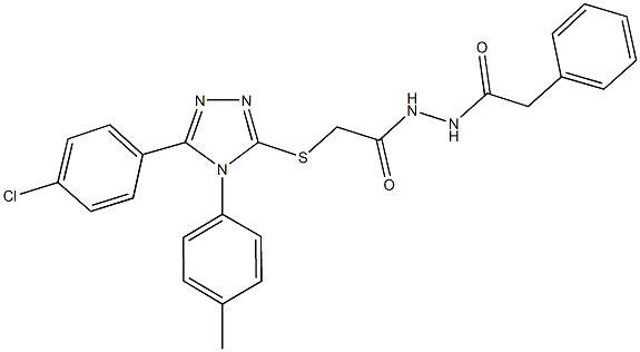 2-{[5-(4-chlorophenyl)-4-(4-methylphenyl)-4H-1,2,4-triazol-3-yl]sulfanyl}-N'-(phenylacetyl)acetohydrazide Struktur