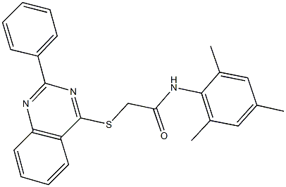 N-mesityl-2-[(2-phenyl-4-quinazolinyl)sulfanyl]acetamide Struktur