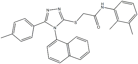 N-(2,3-dimethylphenyl)-2-{[5-(4-methylphenyl)-4-(1-naphthyl)-4H-1,2,4-triazol-3-yl]sulfanyl}acetamide Struktur