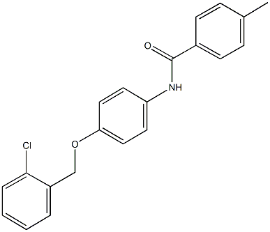 N-{4-[(2-chlorobenzyl)oxy]phenyl}-4-methylbenzamide Struktur