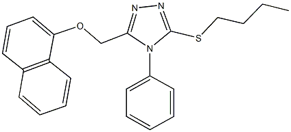 3-(butylsulfanyl)-5-[(1-naphthyloxy)methyl]-4-phenyl-4H-1,2,4-triazole Struktur