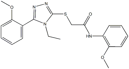 2-{[4-ethyl-5-(2-methoxyphenyl)-4H-1,2,4-triazol-3-yl]sulfanyl}-N-(2-methoxyphenyl)acetamide Struktur