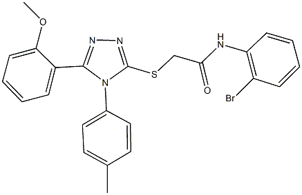 N-(2-bromophenyl)-2-{[5-(2-methoxyphenyl)-4-(4-methylphenyl)-4H-1,2,4-triazol-3-yl]sulfanyl}acetamide Struktur