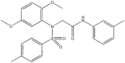 2-{2,5-dimethoxy[(4-methylphenyl)sulfonyl]anilino}-N-(3-methylphenyl)acetamide Struktur