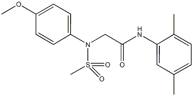 N-(2,5-dimethylphenyl)-2-[4-methoxy(methylsulfonyl)anilino]acetamide Struktur