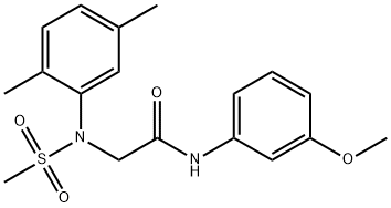 2-[2,5-dimethyl(methylsulfonyl)anilino]-N-(3-methoxyphenyl)acetamide Struktur