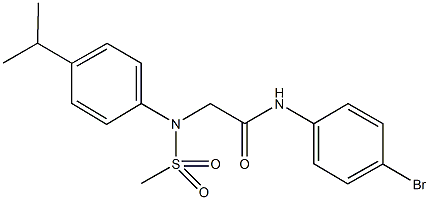 N-(4-bromophenyl)-2-[4-isopropyl(methylsulfonyl)anilino]acetamide Struktur