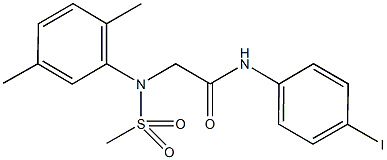 2-[2,5-dimethyl(methylsulfonyl)anilino]-N-(4-iodophenyl)acetamide Struktur