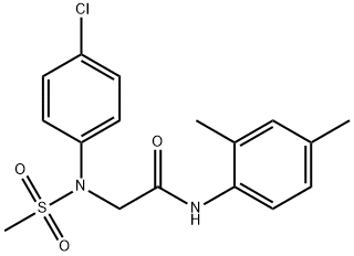 2-[4-chloro(methylsulfonyl)anilino]-N-(2,4-dimethylphenyl)acetamide Struktur