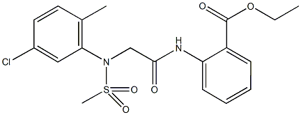 ethyl 2-({[5-chloro-2-methyl(methylsulfonyl)anilino]acetyl}amino)benzoate Struktur