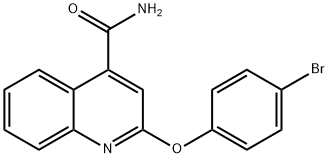 2-(4-bromophenoxy)-4-quinolinecarboxamide Struktur