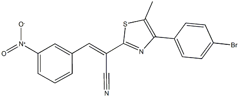 2-[4-(4-bromophenyl)-5-methyl-1,3-thiazol-2-yl]-3-{3-nitrophenyl}acrylonitrile Struktur