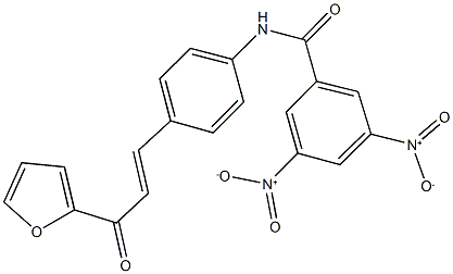 N-{4-[3-(2-furyl)-3-oxo-1-propenyl]phenyl}-3,5-bisnitrobenzamide Struktur