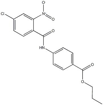 propyl 4-({4-chloro-2-nitrobenzoyl}amino)benzoate Struktur