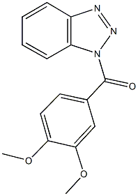 1-(3,4-dimethoxybenzoyl)-1H-1,2,3-benzotriazole Struktur