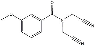 N,N-bis(cyanomethyl)-3-methoxybenzamide Struktur