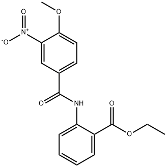 ethyl 2-({3-nitro-4-methoxybenzoyl}amino)benzoate Struktur