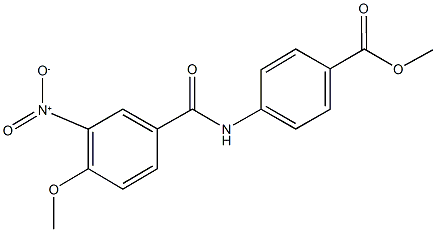 methyl 4-({3-nitro-4-methoxybenzoyl}amino)benzoate Struktur