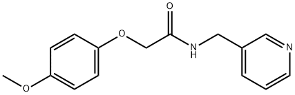 2-(4-methoxyphenoxy)-N-(3-pyridinylmethyl)acetamide Struktur