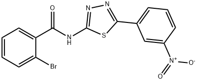 2-bromo-N-(5-{3-nitrophenyl}-1,3,4-thiadiazol-2-yl)benzamide Struktur