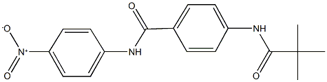 4-[(2,2-dimethylpropanoyl)amino]-N-{4-nitrophenyl}benzamide Struktur