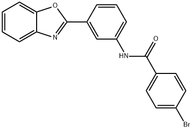 N-[3-(1,3-benzoxazol-2-yl)phenyl]-4-bromobenzamide Struktur