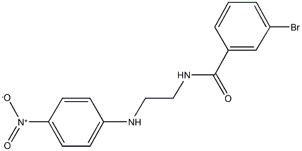 3-bromo-N-(2-{4-nitroanilino}ethyl)benzamide Struktur