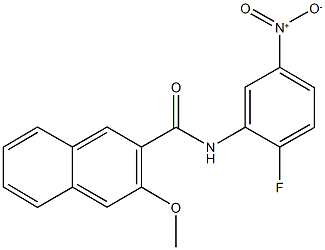 N-{2-fluoro-5-nitrophenyl}-3-methoxy-2-naphthamide Struktur