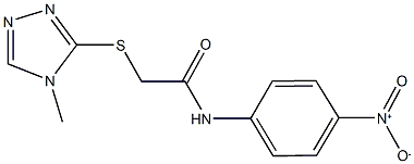 N-{4-nitrophenyl}-2-[(4-methyl-4H-1,2,4-triazol-3-yl)sulfanyl]acetamide Struktur