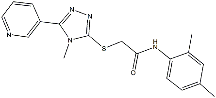 N-(2,4-dimethylphenyl)-2-{[4-methyl-5-(3-pyridinyl)-4H-1,2,4-triazol-3-yl]sulfanyl}acetamide Struktur