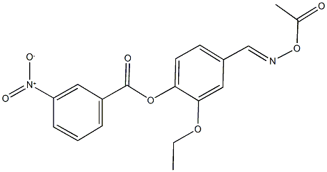 4-{[(acetyloxy)imino]methyl}-2-ethoxyphenyl 3-nitrobenzoate Struktur